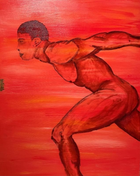 Ziel, Acryl auf Leinwand von M. E. X. Rietzler